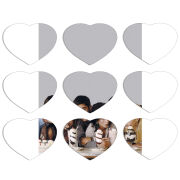 Магнитные фотопазлы Сердце 50 на 50 набор 9 штук 