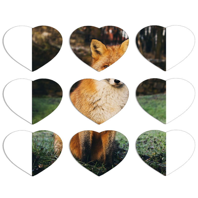 Магнитные фотопазлы Сердце 50 на 50 набор 9 штук 