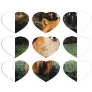 Магнитные фотопазлы Сердце 50 на 50 набор 9 штук 
