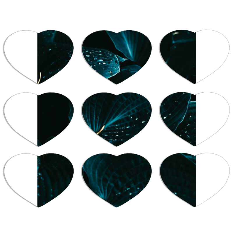 Магнитные фотопазлы Сердце 50 на 50 набор 9 штук 