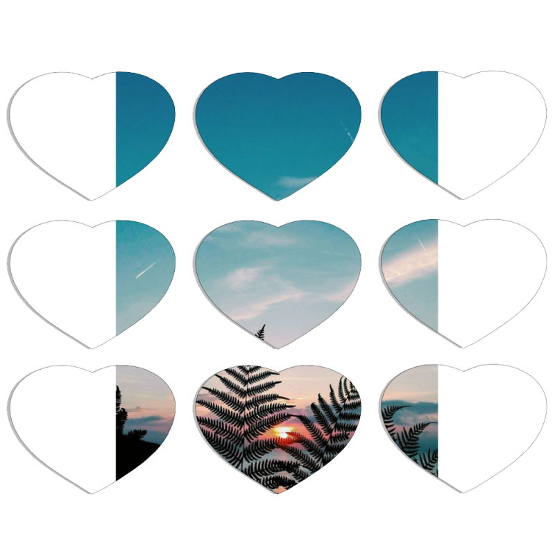 Магнитные фотопазлы Сердце 50 на 50 набор 9 штук 