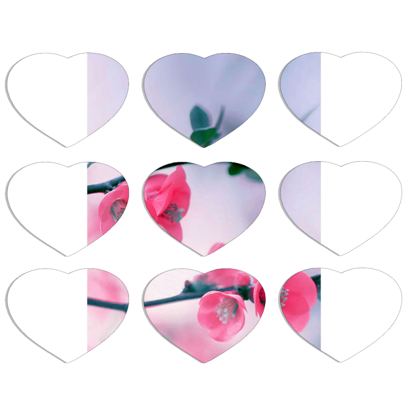 Магнитные фотопазлы Сердце 50 на 50 набор 9 штук 