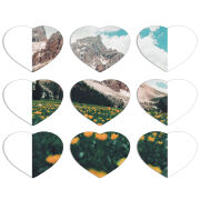 Магнитные фотопазлы Сердце 50 на 50 набор 9 штук 