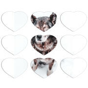 Магнитные фотопазлы Сердце 50 на 50 набор 9 штук 