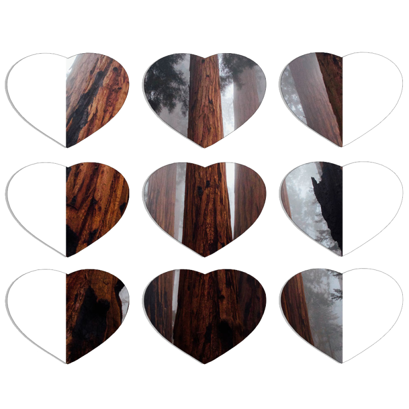 Магнитные фотопазлы Сердце 50 на 50 набор 9 штук 