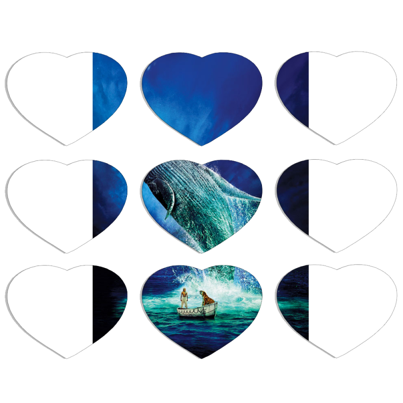 Магнитные фотопазлы Сердце 50 на 50 набор 9 штук Sea Giant