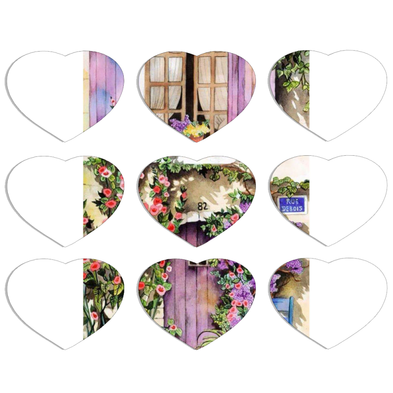 Магнитные фотопазлы Сердце 50 на 50 набор 9 штук 