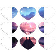 Магнитные фотопазлы Сердце 50 на 50 набор 9 штук 