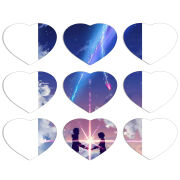 Магнитные фотопазлы Сердце 50 на 50 набор 9 штук 