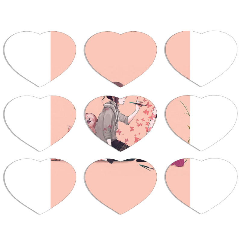 Магнитные фотопазлы Сердце 50 на 50 набор 9 штук 
