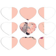 Магнитные фотопазлы Сердце 50 на 50 набор 9 штук 