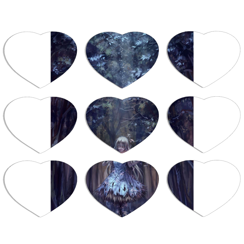 Магнитные фотопазлы Сердце 50 на 50 набор 9 штук 
