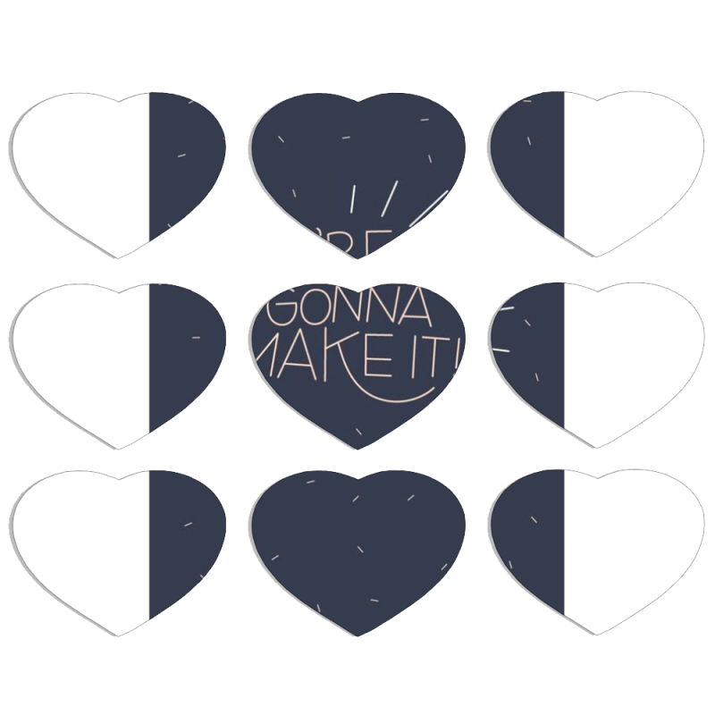 Магнитные фотопазлы Сердце 50 на 50 набор 9 штук 