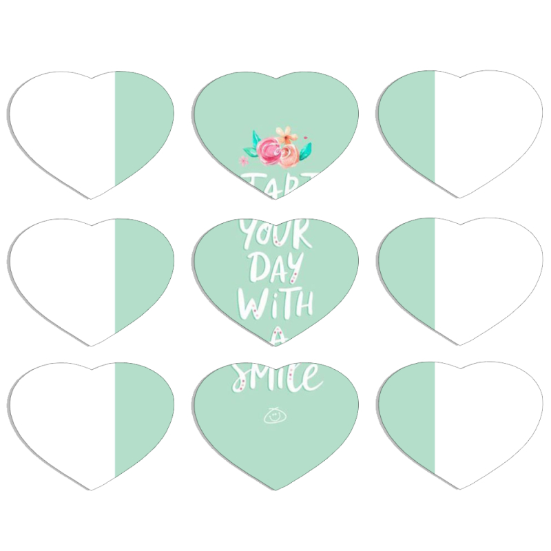 Магнитные фотопазлы Сердце 50 на 50 набор 9 штук 