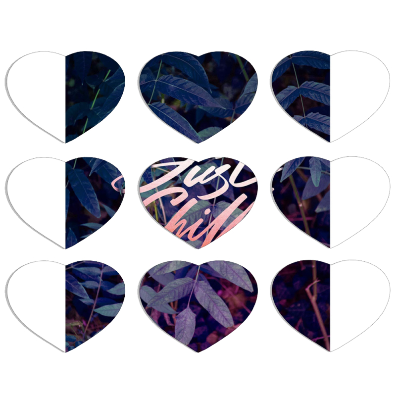 Магнитные фотопазлы Сердце 50 на 50 набор 9 штук 