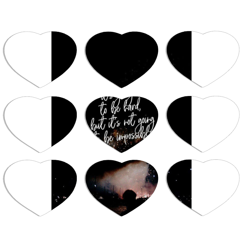 Магнитные фотопазлы Сердце 50 на 50 набор 9 штук 