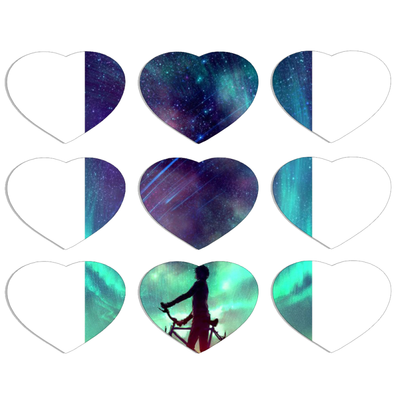 Магнитные фотопазлы Сердце 50 на 50 набор 9 штук 