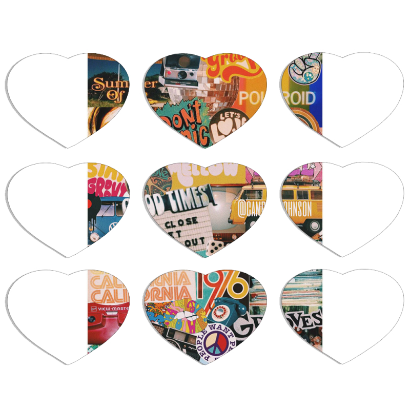 Магнитные фотопазлы Сердце 50 на 50 набор 9 штук 