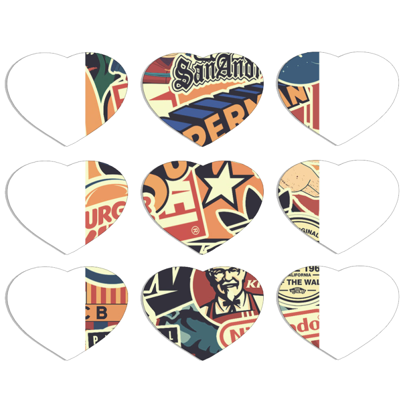 Магнитные фотопазлы Сердце 50 на 50 набор 9 штук 