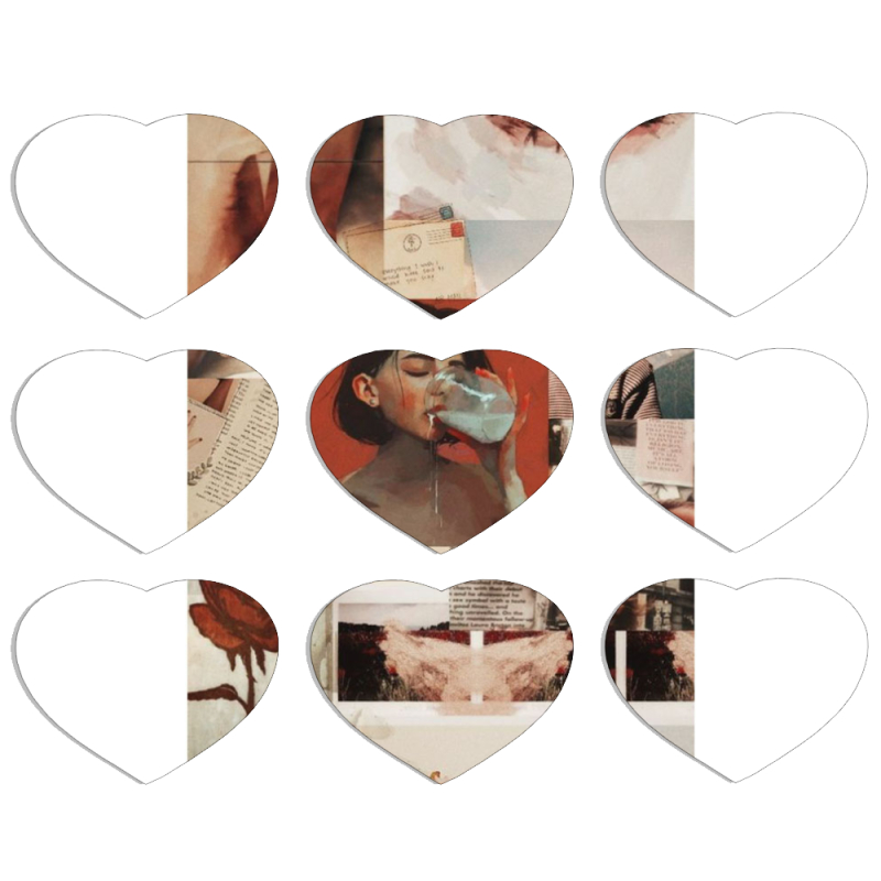 Магнитные фотопазлы Сердце 50 на 50 набор 9 штук 