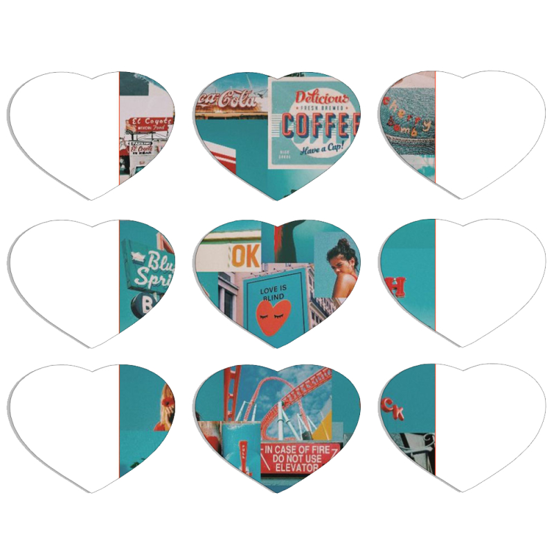 Магнитные фотопазлы Сердце 50 на 50 набор 9 штук 
