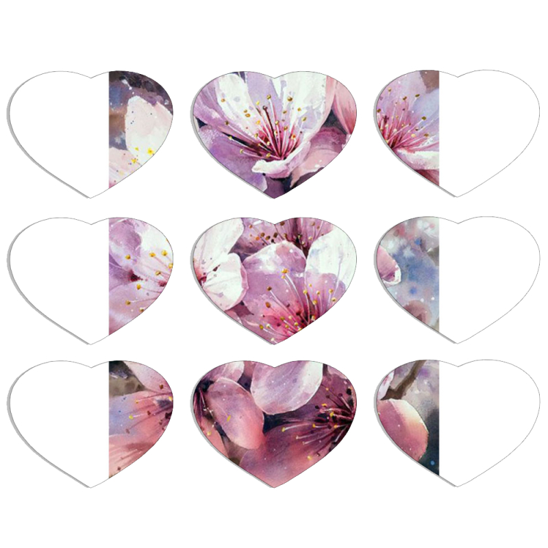 Магнитные фотопазлы Сердце 50 на 50 набор 9 штук 
