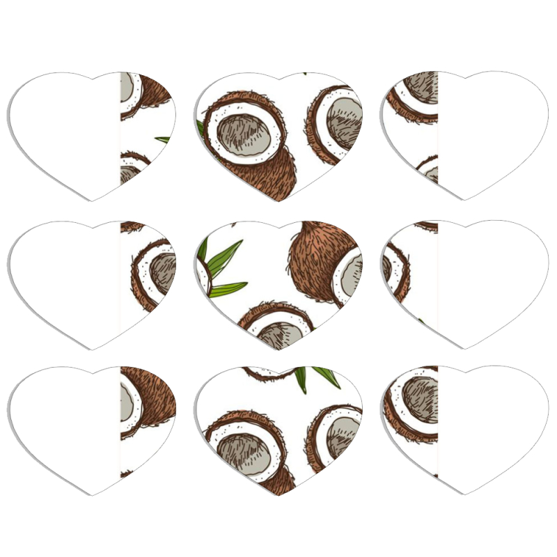 Магнитные фотопазлы Сердце 50 на 50 набор 9 штук Coconut