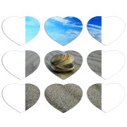 Магнитные фотопазлы Сердце 50 на 50 набор 9 штук 