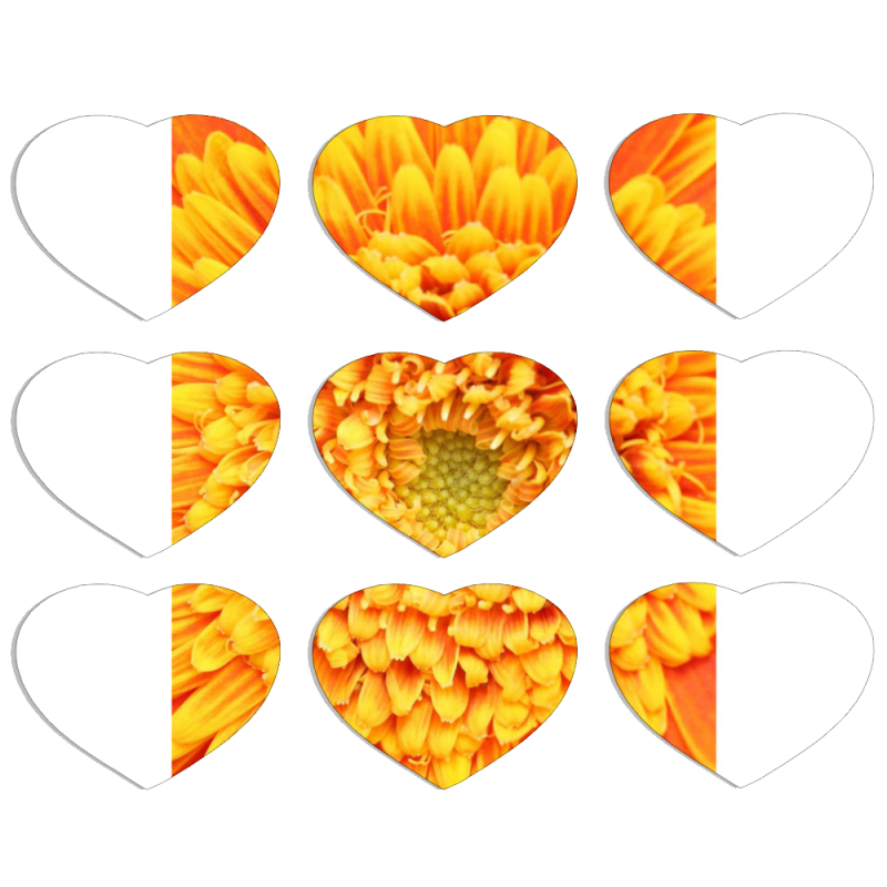 Магнитные фотопазлы Сердце 50 на 50 набор 9 штук 