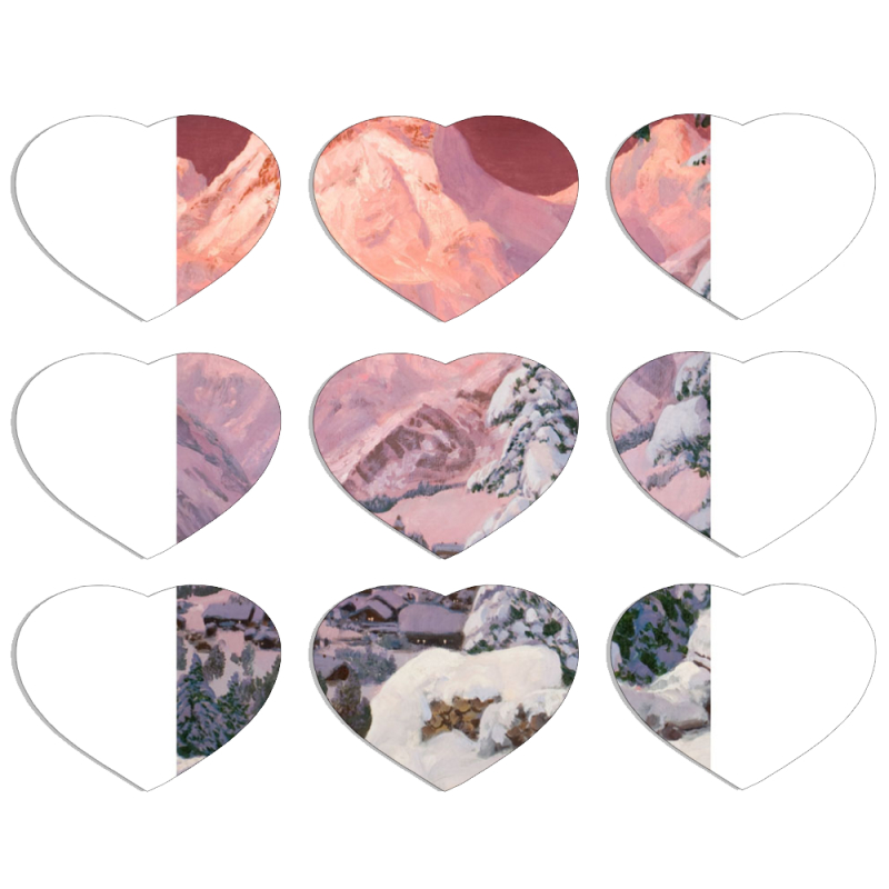 Магнитные фотопазлы Сердце 50 на 50 набор 9 штук 