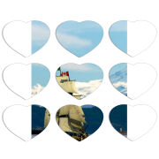 Магнитные фотопазлы Сердце 50 на 50 набор 9 штук 