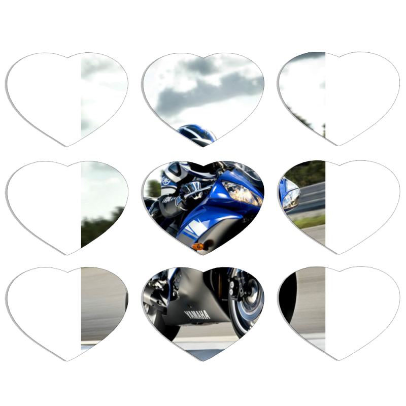 Магнитные фотопазлы Сердце 50 на 50 набор 9 штук 