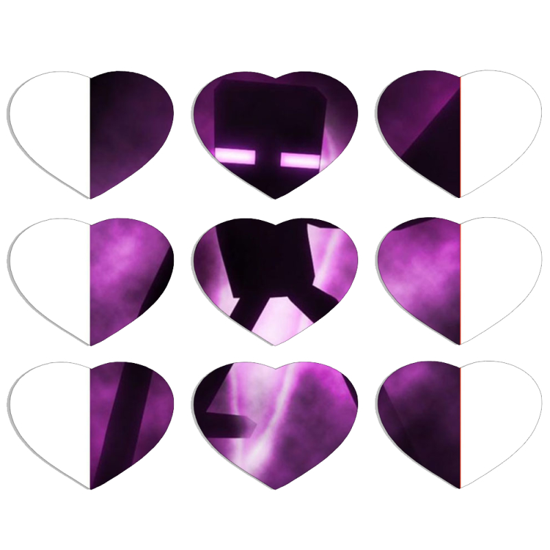 Магнитные фотопазлы Сердце 50 на 50 набор 9 штук 