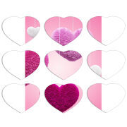 Магнитные фотопазлы Сердце 50 на 50 набор 9 штук 
