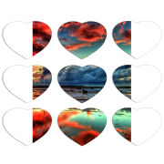 Магнитные фотопазлы Сердце 50 на 50 набор 9 штук 