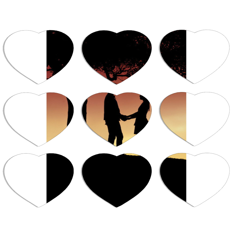 Магнитные фотопазлы Сердце 50 на 50 набор 9 штук 