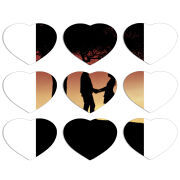 Магнитные фотопазлы Сердце 50 на 50 набор 9 штук 