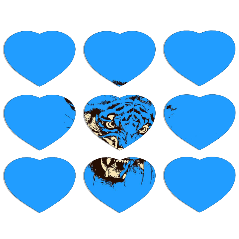 Магнитные фотопазлы Сердце 50 на 50 набор 9 штук 