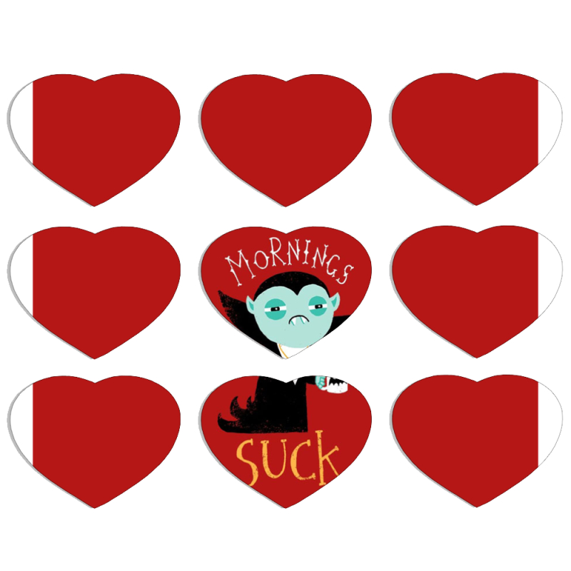 Магнитные фотопазлы Сердце 50 на 50 набор 9 штук 