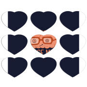 Магнитные фотопазлы Сердце 50 на 50 набор 9 штук 