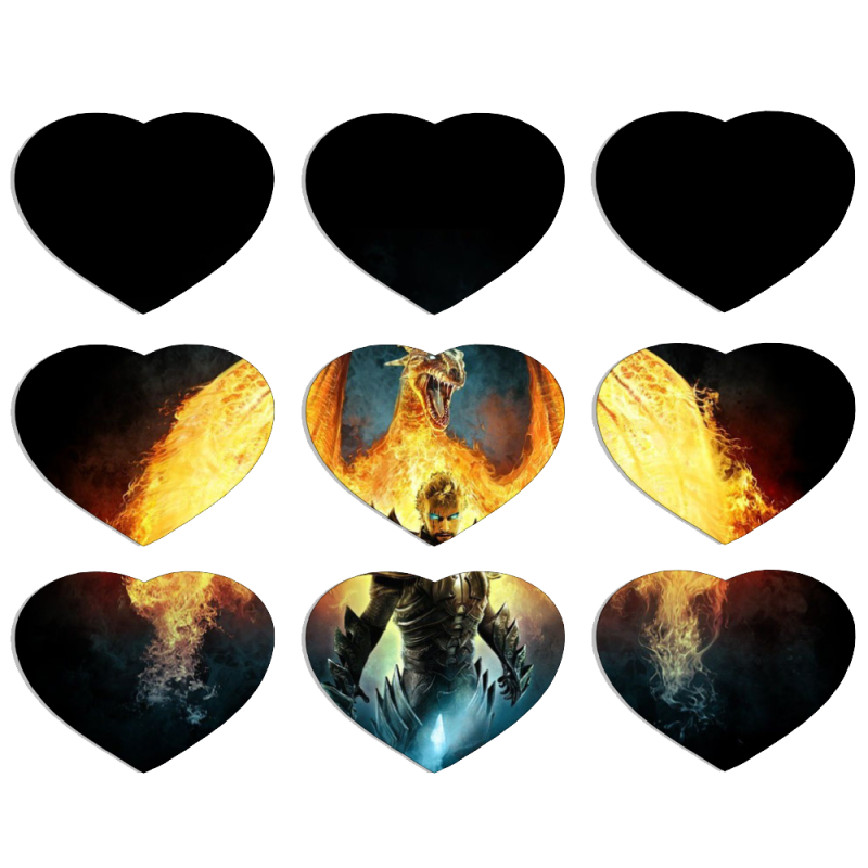 Магнитные фотопазлы Сердце 50 на 50 набор 9 штук 