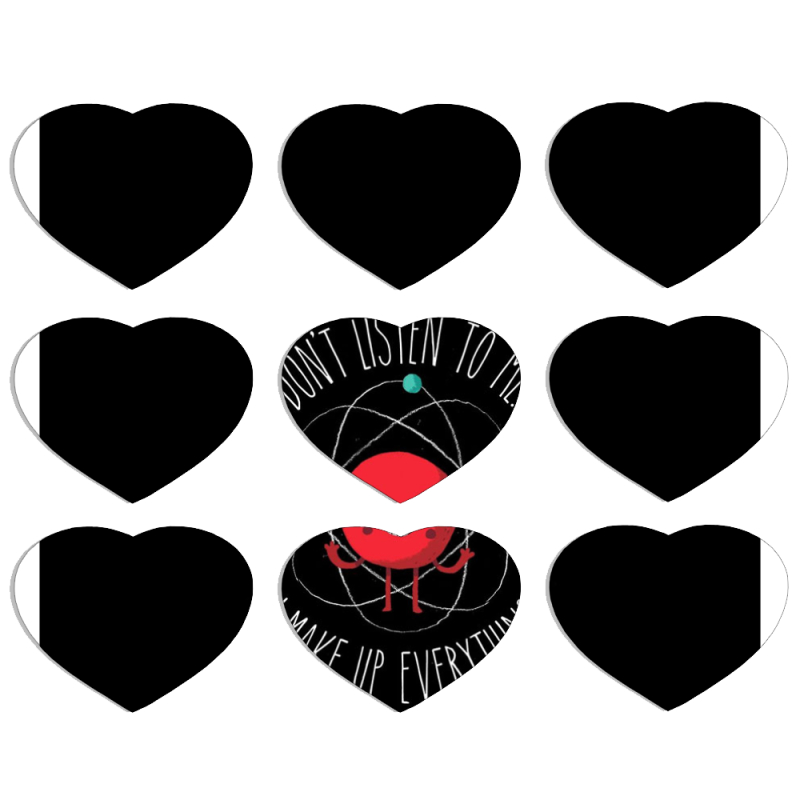 Магнитные фотопазлы Сердце 50 на 50 набор 9 штук 