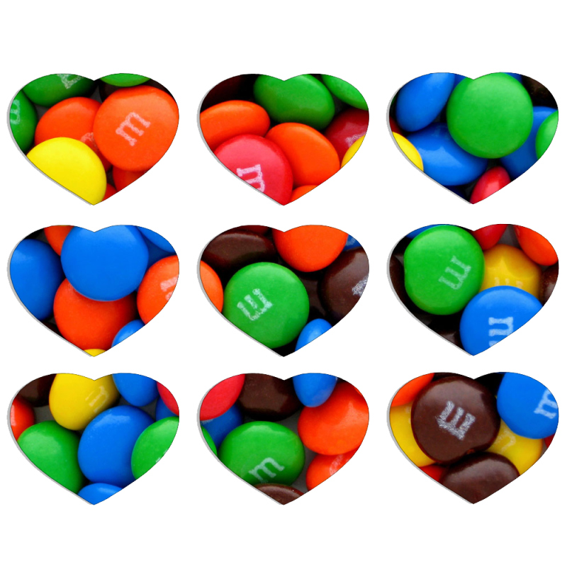 Магнитные фотопазлы Сердце 50 на 50 набор 9 штук Эмемдемки