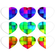 Магнитные фотопазлы Сердце 50 на 50 набор 9 штук 