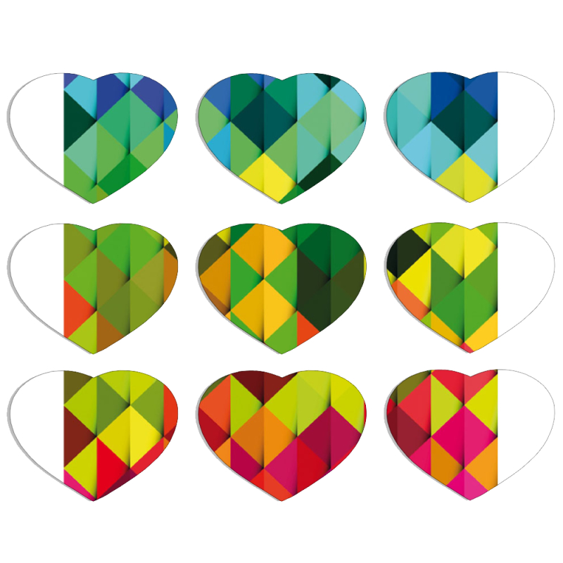 Магнитные фотопазлы Сердце 50 на 50 набор 9 штук 