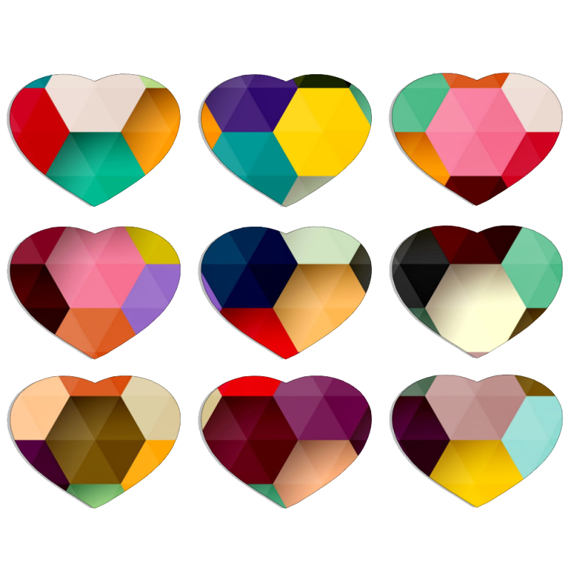 Магнитные фотопазлы Сердце 50 на 50 набор 9 штук 