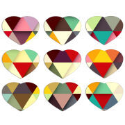 Магнитные фотопазлы Сердце 50 на 50 набор 9 штук 