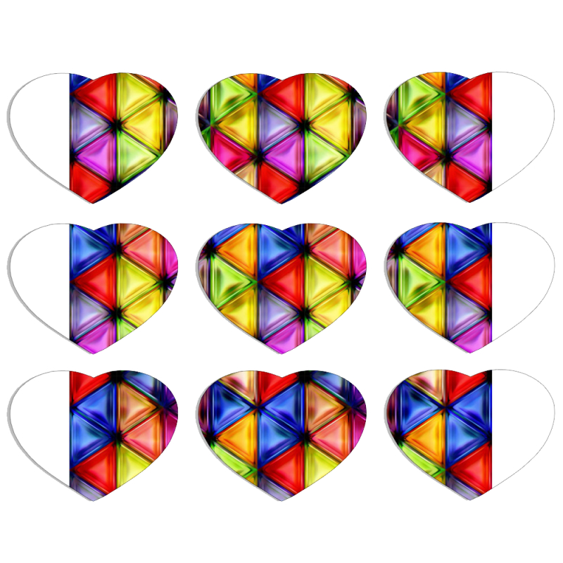 Магнитные фотопазлы Сердце 50 на 50 набор 9 штук 