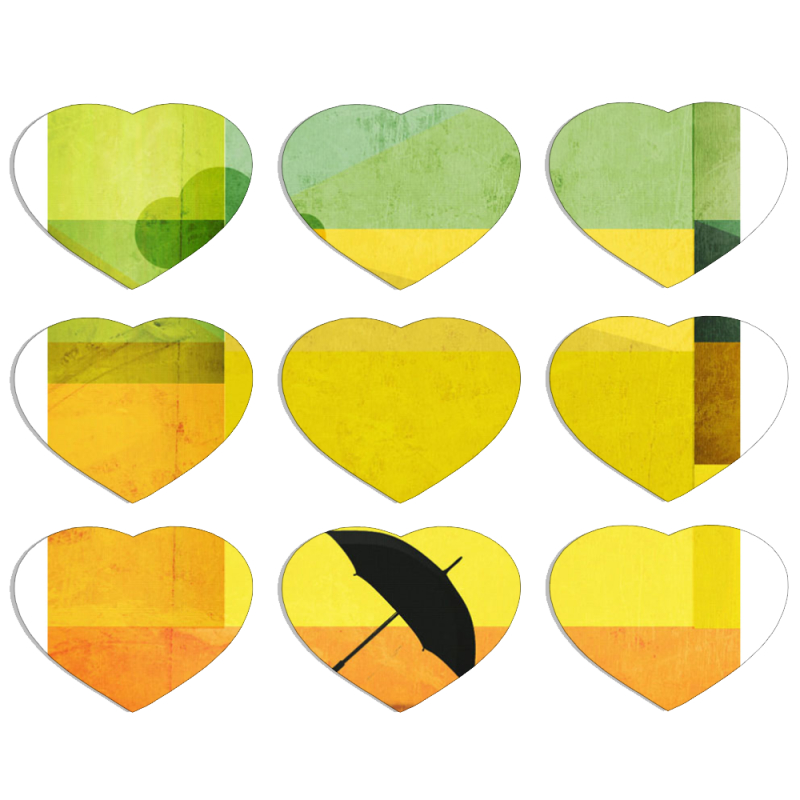 Магнитные фотопазлы Сердце 50 на 50 набор 9 штук 