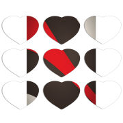 Магнитные фотопазлы Сердце 50 на 50 набор 9 штук 